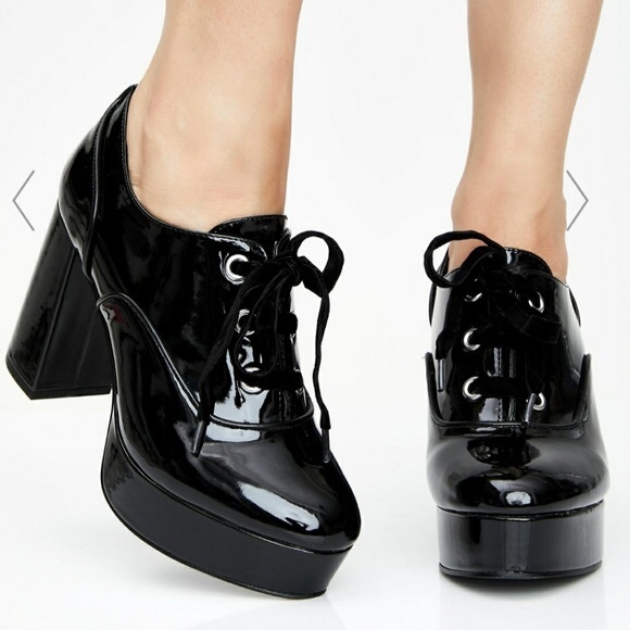 Black Oxford Heels From Chinese Laundry 
